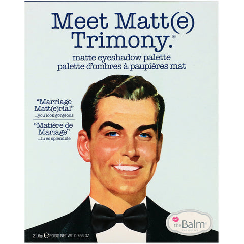 theBalm Cosmetics, Meet Matte Trimony, Matte Eyeshadow Palette, Marriage Matt(e)rial, 0.756 oz (21.6 g)