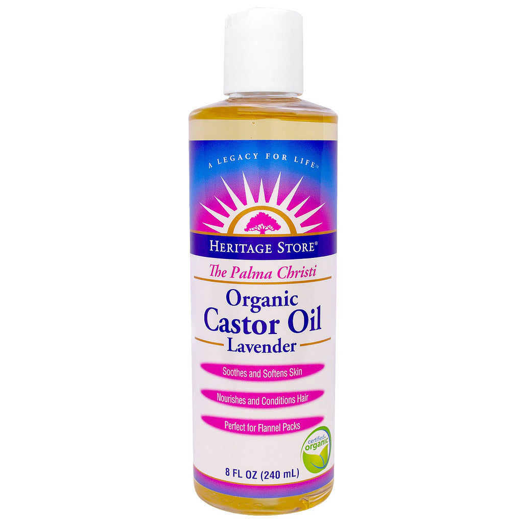 Heritage Store, The Palma Christi, Organic Castor Oil, Lavender , 8 fl oz (240 ml)