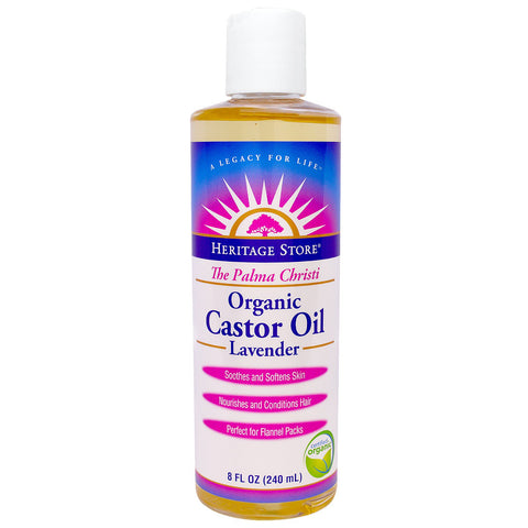 Heritage Store, The Palma Christi, Organic Castor Oil, Lavender , 8 fl oz (240 ml)