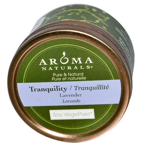 Aroma Naturals, Soy VegePure, Tranquility, Travel Candle, Lavender, 2.8 oz (79.38 g)