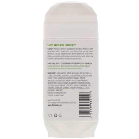 Crystal Body Deodorant, Mineral Enriched Deodorant, Invisible Solid, Freshly Minted, 2.5 oz (70 g)