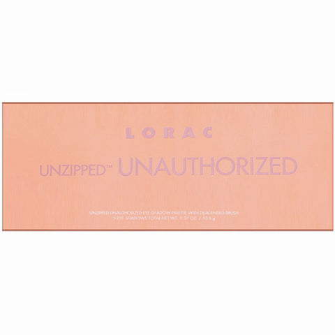 Lorac, Unzipped Unauthorized Eye Shadow Palette with Dual-Ended Brush, 0.37 oz (10.5 g)