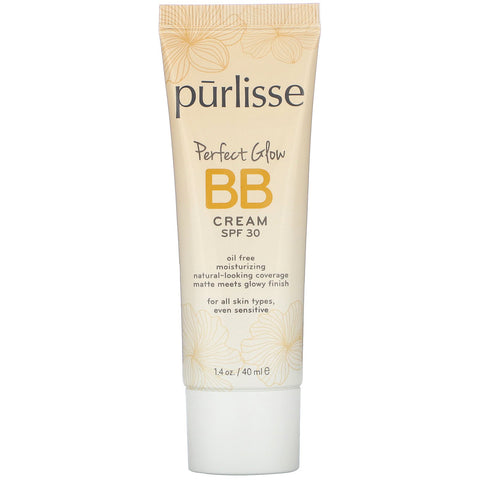 Purlisse, Perfect Glow, BB Cream, SPF 30, Tan Deep, 1.4 fl oz (40 ml)
