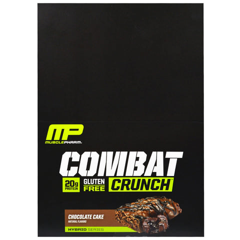 MusclePharm, Combat Crunch, Chocolate Cake, 12 Bars, 2.22 oz (63 g) Each