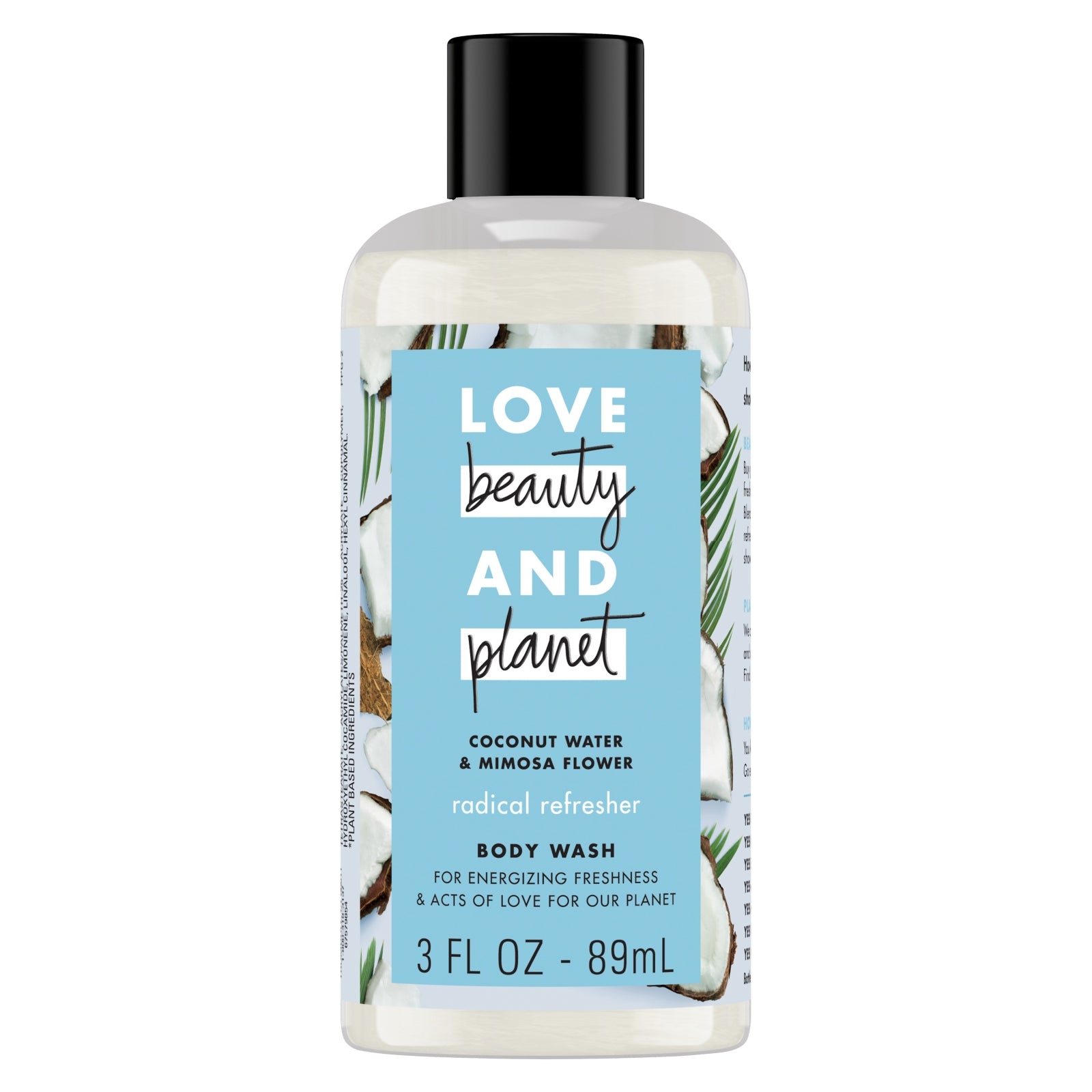 Love Beauty and Planet, Radical Refresher Body Wash, Coconut Water & Mimosa Flower, 3 fl oz (89 ml)