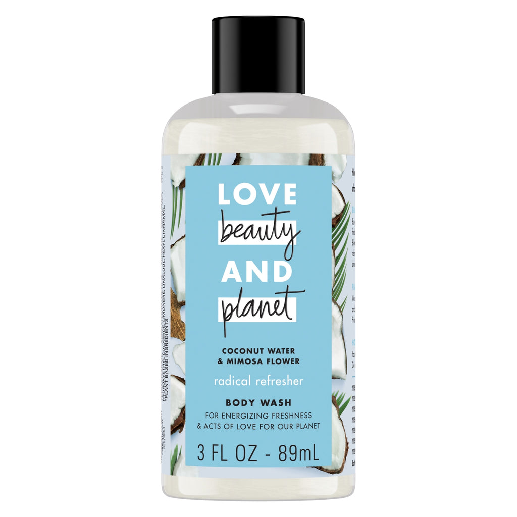Love Beauty and Planet, Radical Refresher Body Wash, Coconut Water & Mimosa Flower, 3 fl oz (89 ml)