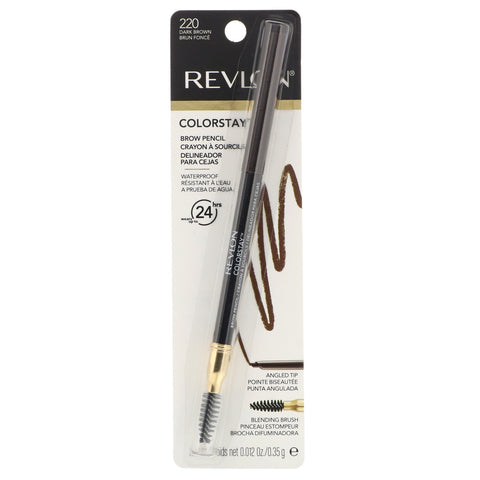 Revlon, Colorstay, Brow Pencil, 220 Dark Brown, 0.012 oz (0.35 g)