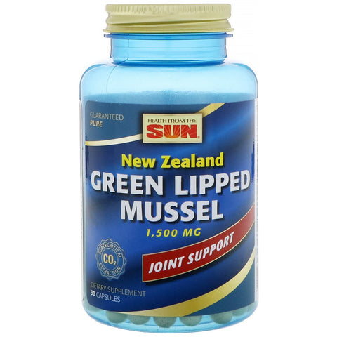 Health From The Sun, New Zealand Green Lipped Mussel, 1,500 mg, 90 Capsules