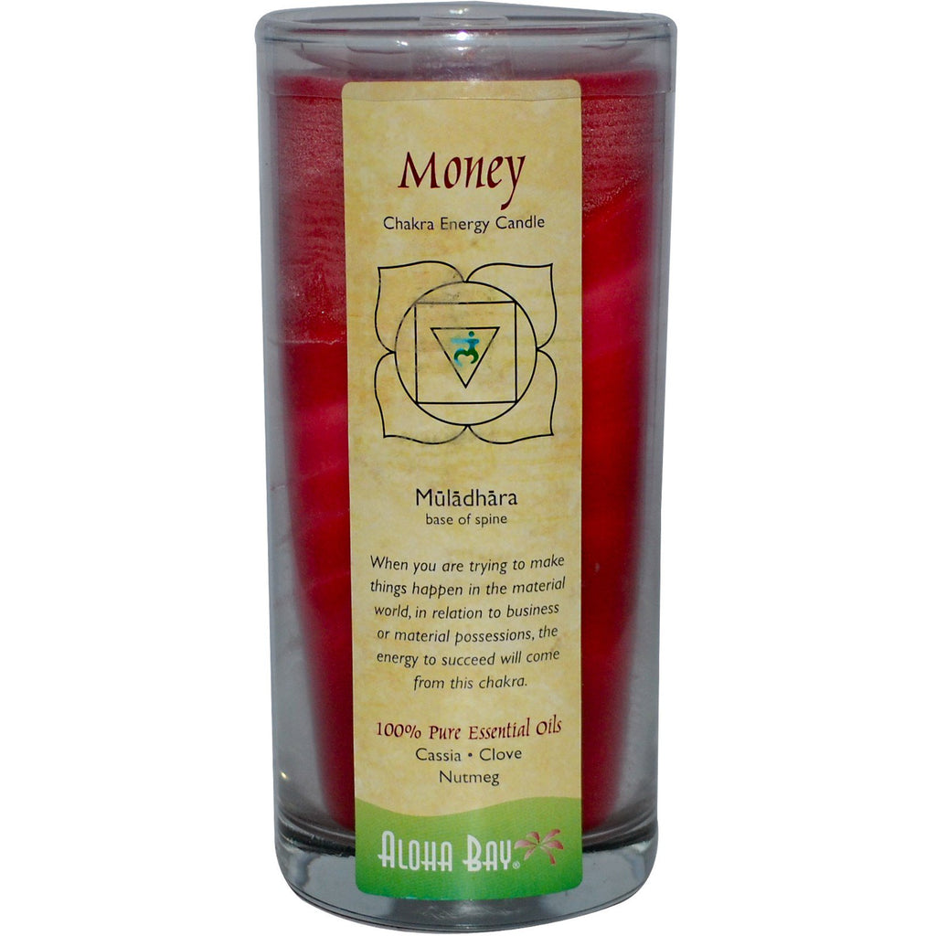 Aloha Bay, Chakra Energy Candle, Money, Cassia • Clove • Nutmeg, 11 oz