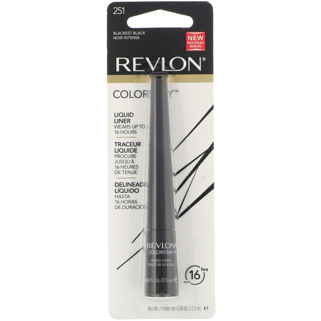 Revlon, Colorstay, Liquid Liner, Blackest Black 251, 0.08 oz (2.5 ml)