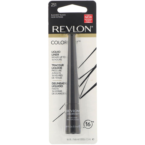 Revlon, Colorstay, Liquid Liner, Blackest Black 251, 0.08 oz (2.5 ml)