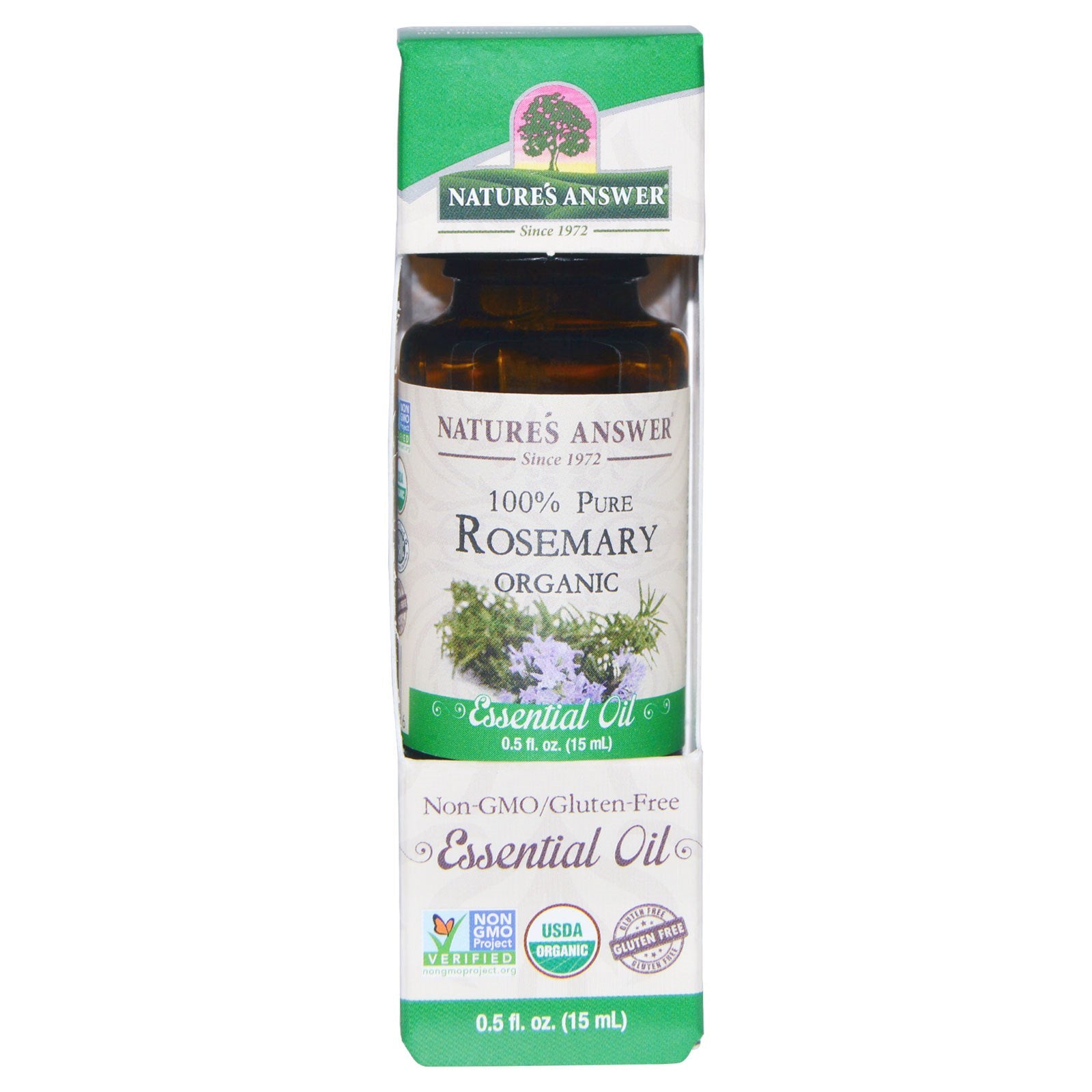Nature's Answer, Organic Essential Oil, 100% Pure Rosemary, 0.5 fl oz (15 ml)