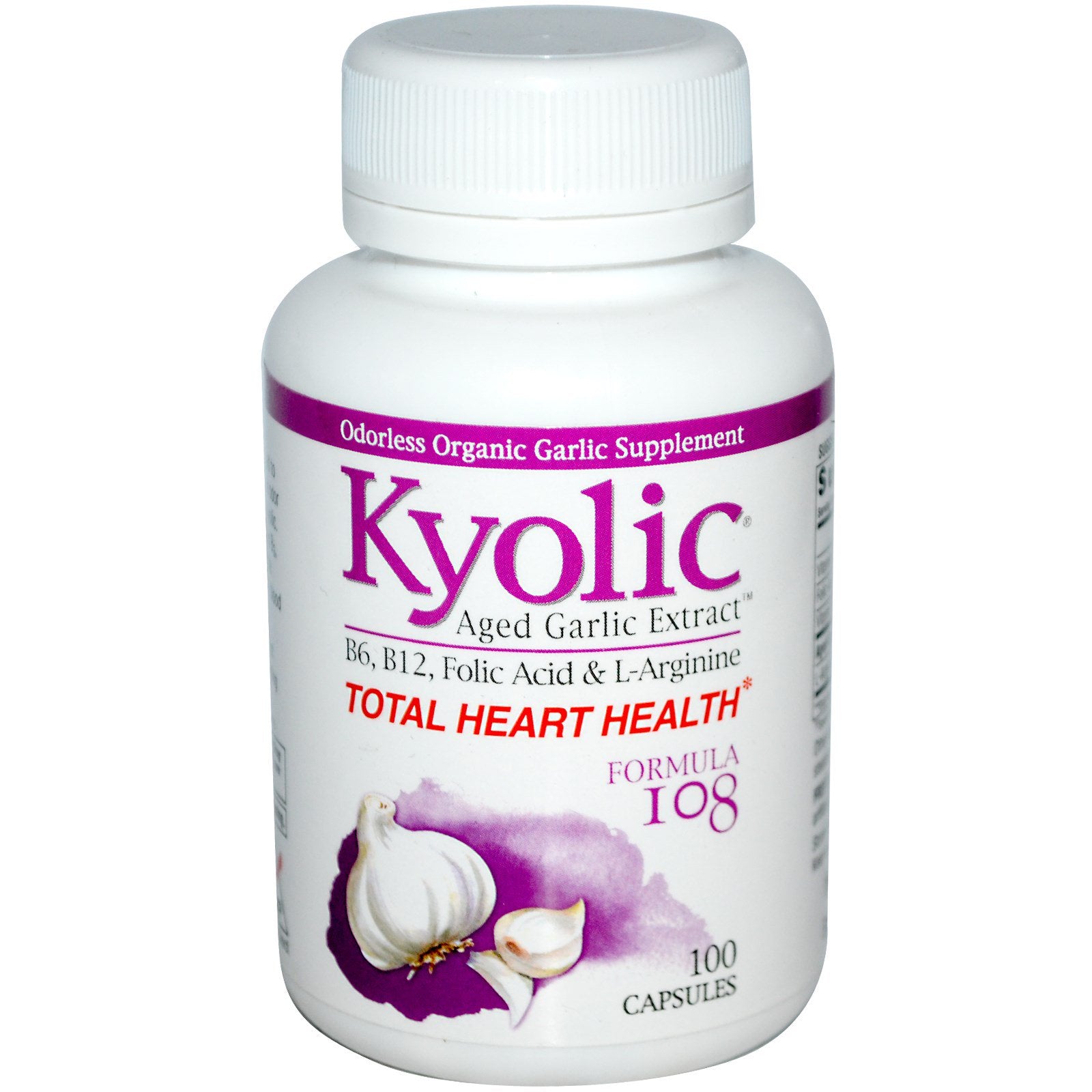 Kyolic, Total Heart Health, Formula 108, 100 Capsules
