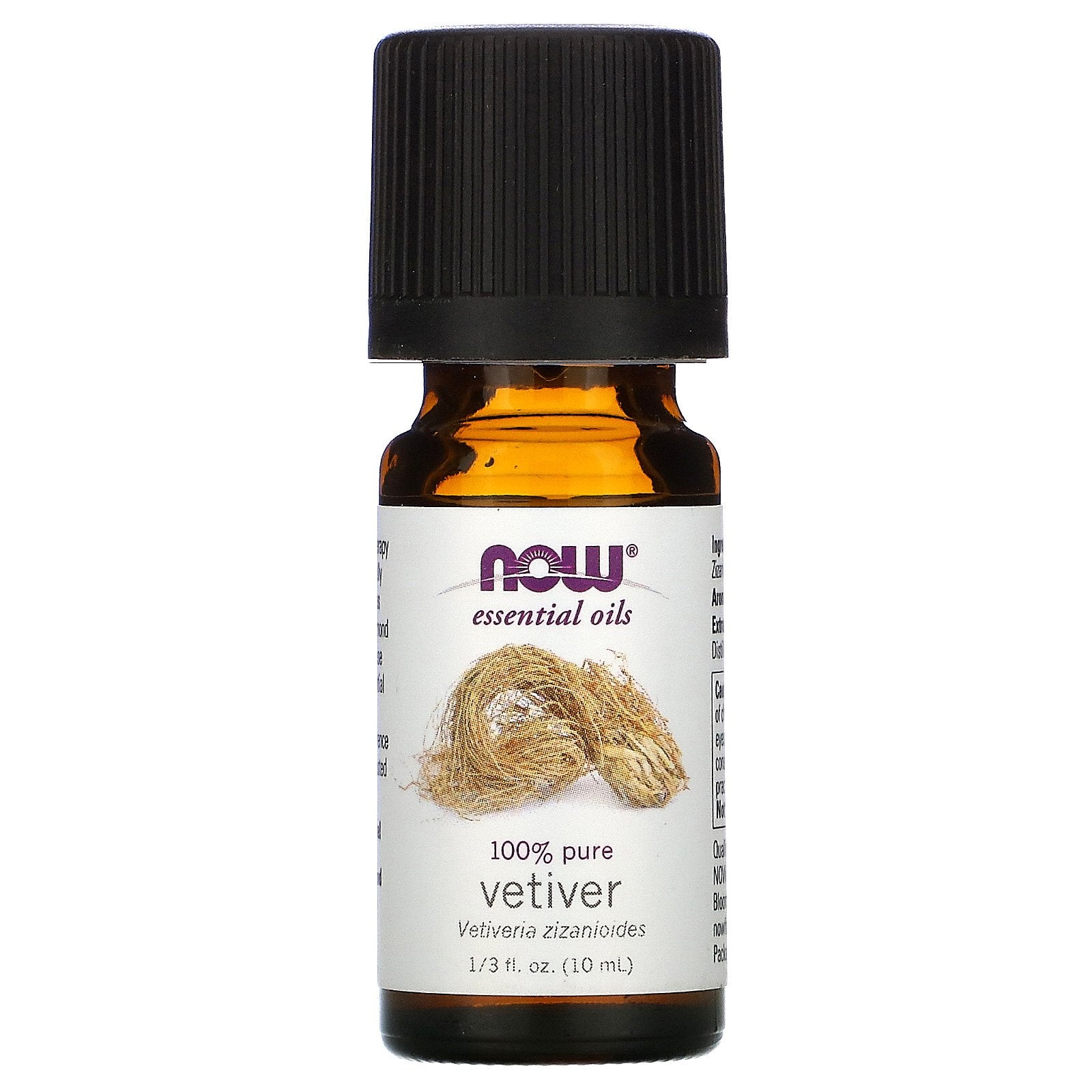 Now Foods, Essential Oils, 100% Pure Vetiver, 1/3 fl oz (10 ml)