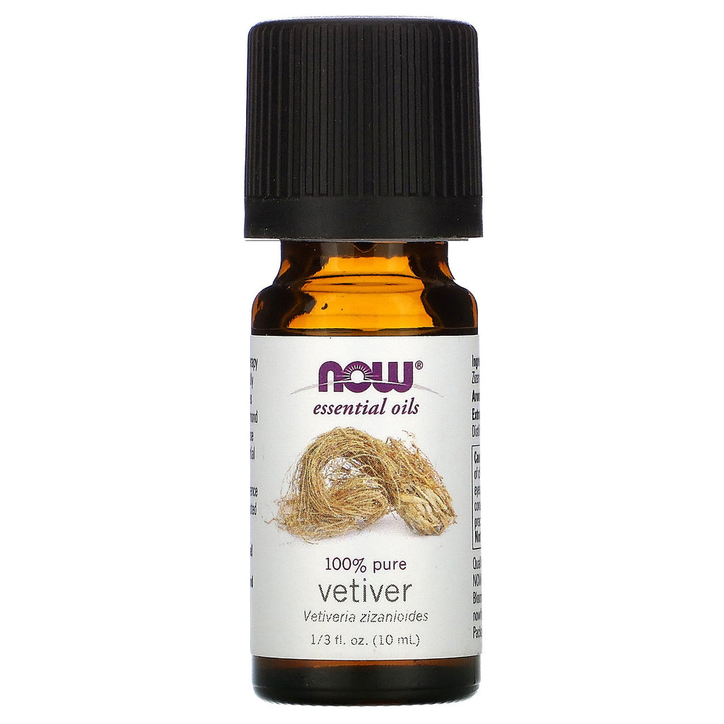Now Foods, Essential Oils, 100% Pure Vetiver, 1/3 fl oz (10 ml)