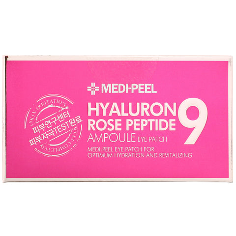 Medi-Peel, Hyaluron Peptide 9, Ampoule Eye Patch, Rose, 60 Patches