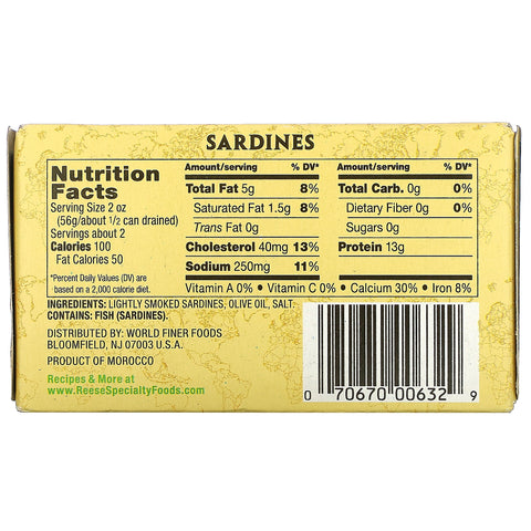 Reese, Fancy Sardines, 4.375 oz (124 g)