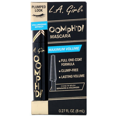 L.A. Girl, Oomph'd Mascara, Super Black, 0.27 fl oz (8 ml)