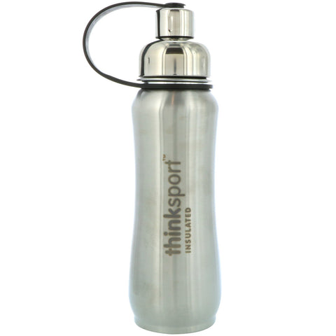 Think, Thinksport, Insulated Sports Bottle, Silver, 17 oz (500ml)