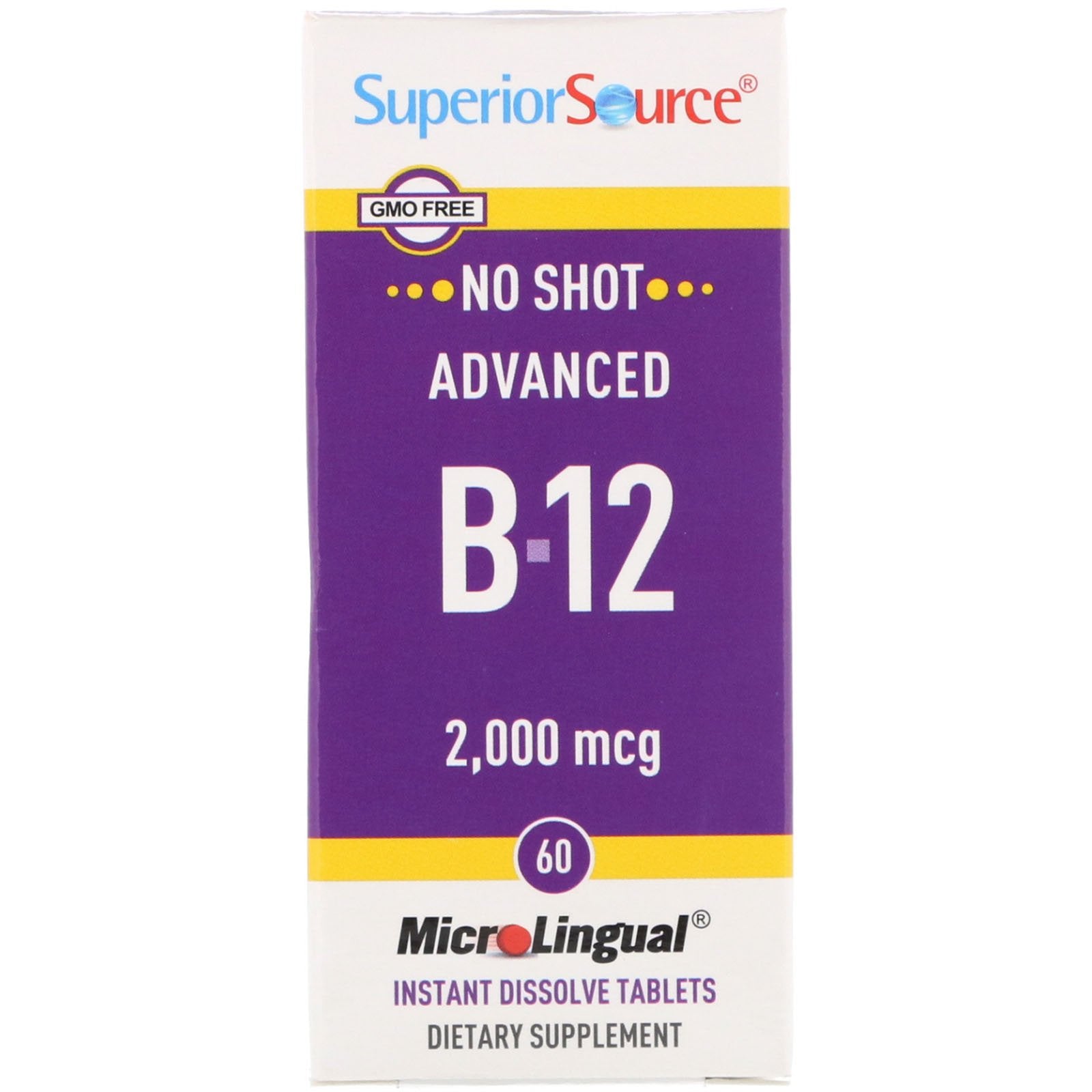 Superior Source, Advanced B-12, 2,000 mcg, 60 Tablets