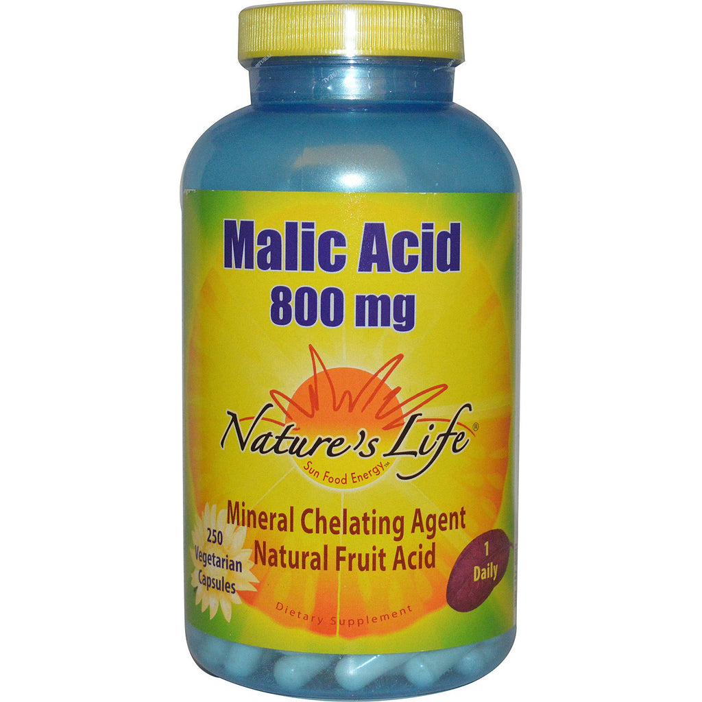 Nature's Life, Malic Acid, 800 mg, 250 Veggie Caps