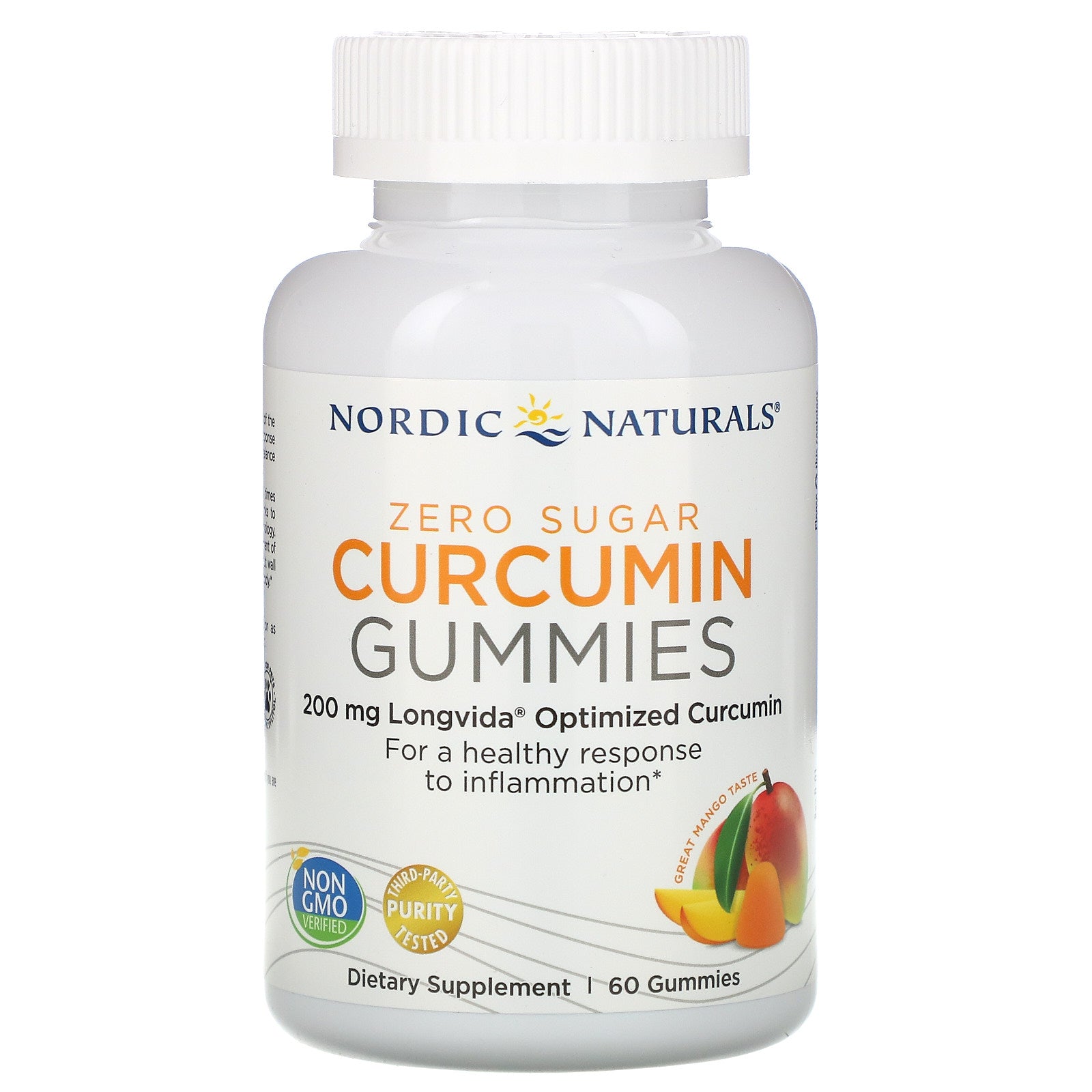 Nordic Naturals, Curcumin Gummies, Mango, 200 mg, 60 Gummies