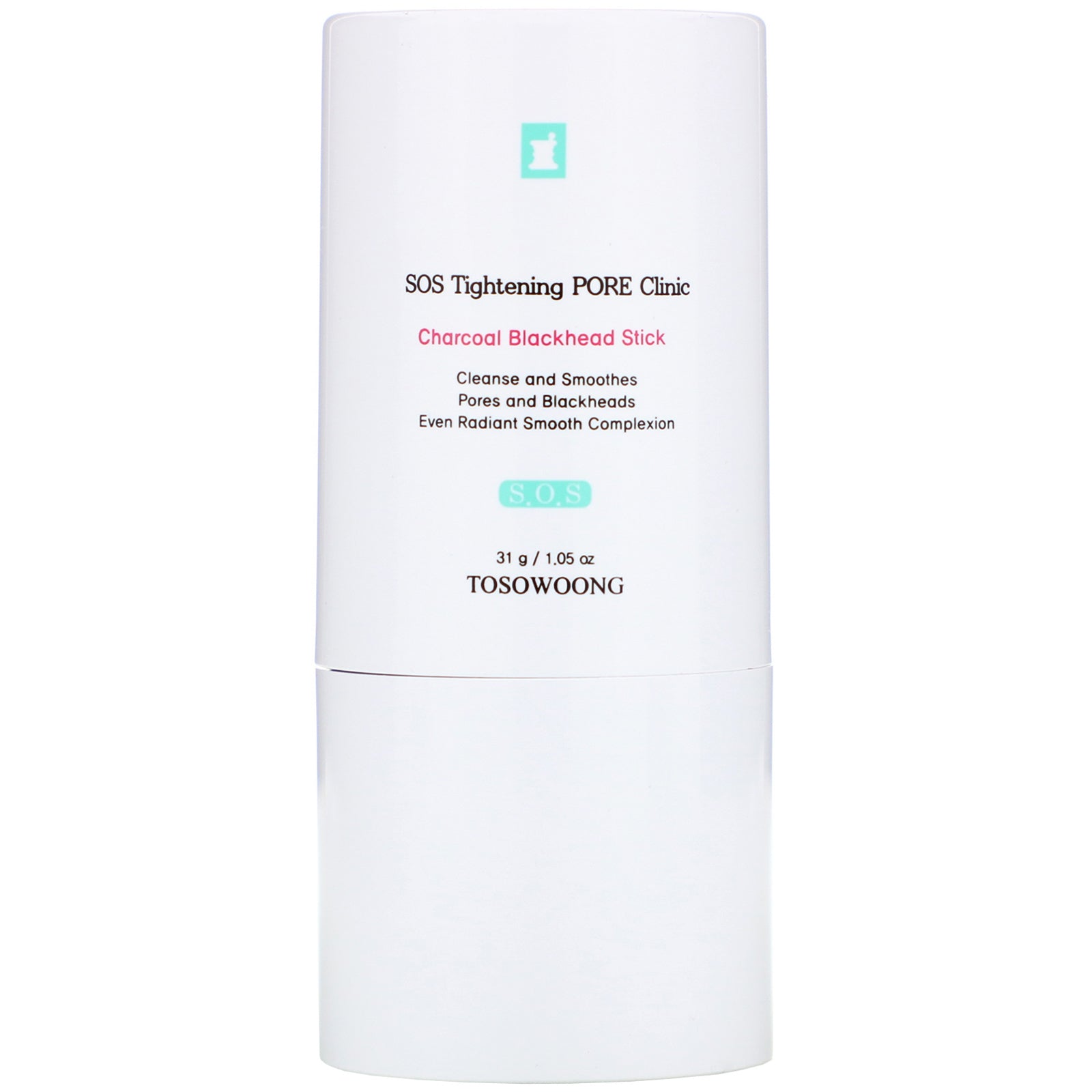 Tosowoong, SOS Tightening Pore Clinic Charcoal Blackhead Stick, 1.05 oz (31 g)