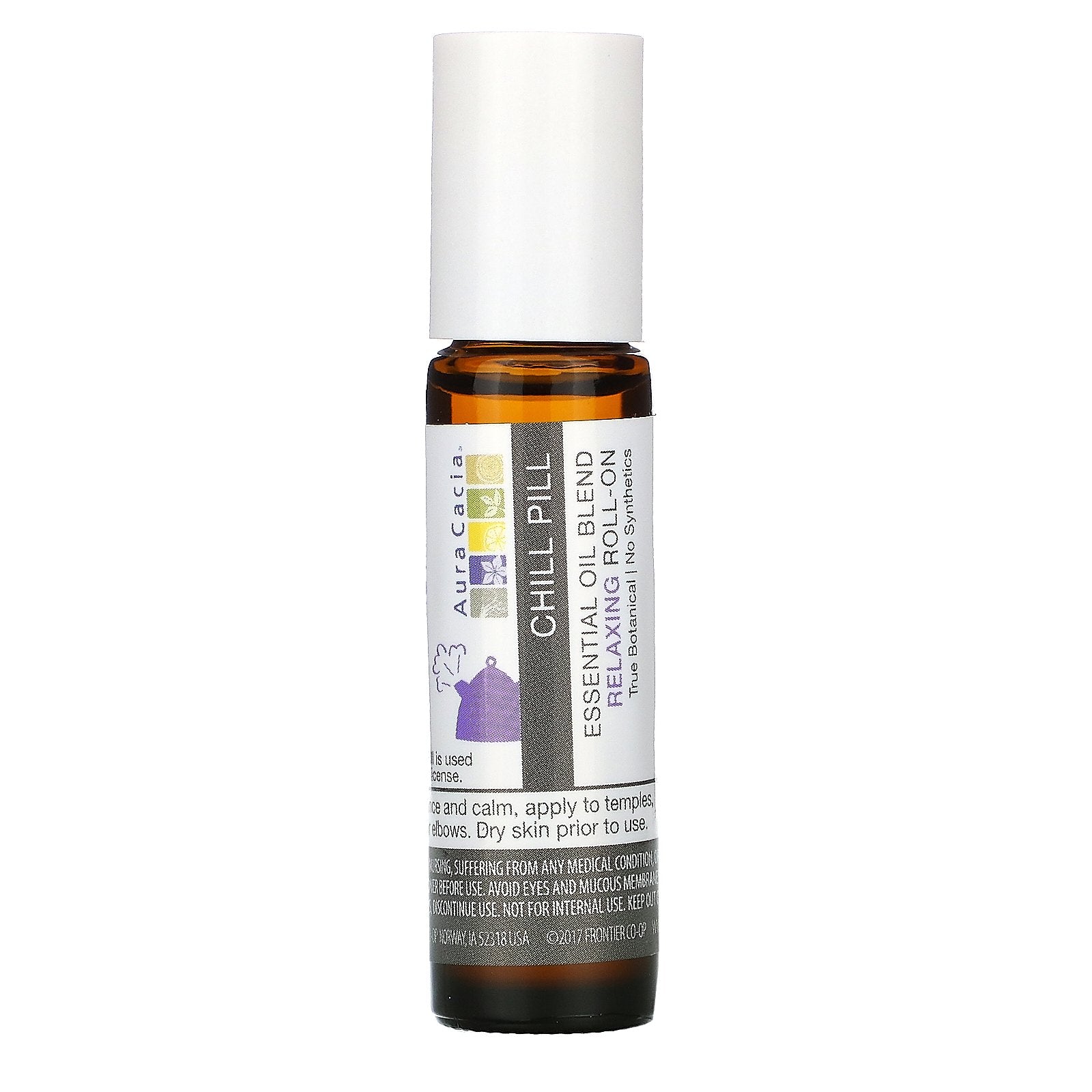 Aura Cacia, Essential Oil Blend, Relaxing Roll-On, Chill Pill, .31 fl oz (9.2 ml)