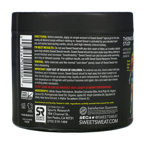 Sports Research, Sweet Sweat Workout Enhancer, Unscented, 13.5 oz (383 g)