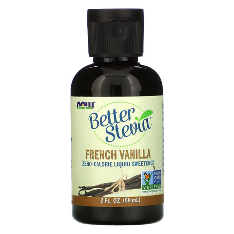 Now Foods, Better Stevia, Zero-Calorie Liquid Sweetener, French Vanilla, 2 fl oz (59 ml)