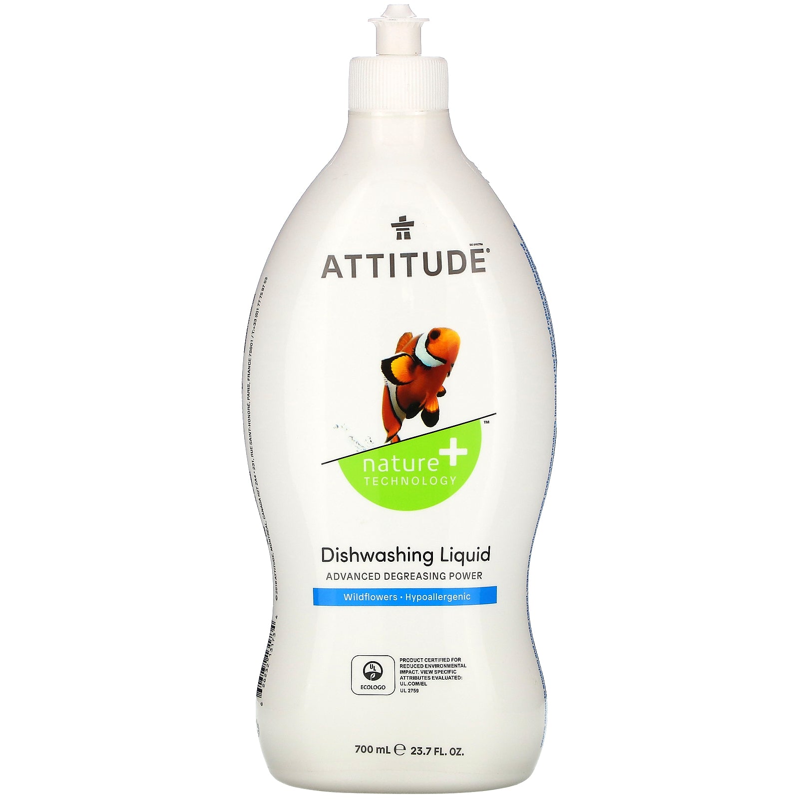 ATTITUDE, Dishwashing Liquid, Wildflowers, 23.7 fl oz (700 ml)