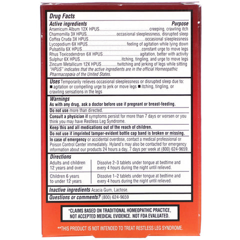 Hyland's, Restful Legs PM, 50 Quick-Dissolving Tablets