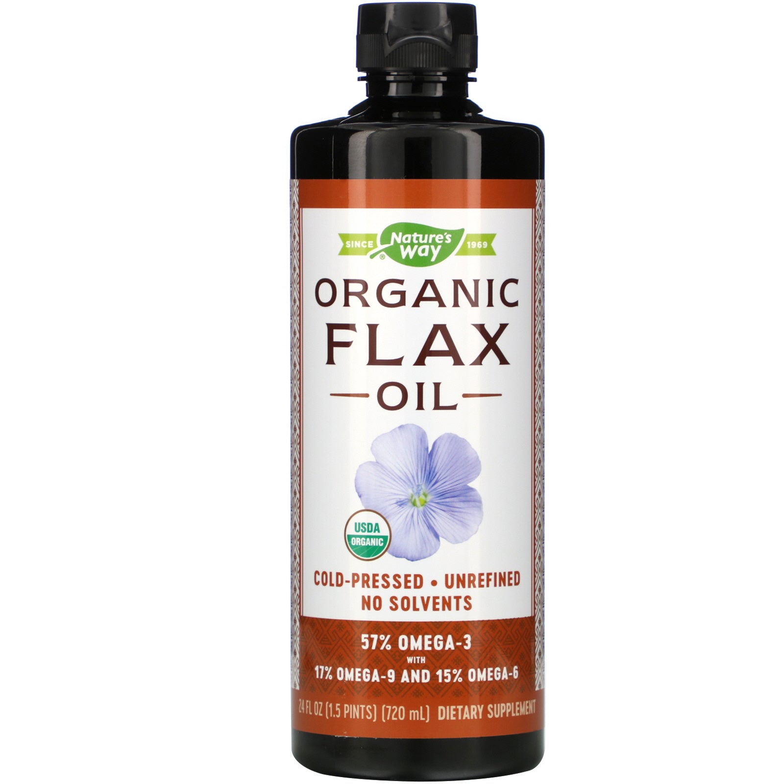 Nature's Way, Organic Flax Oil, 24 fl oz (720 ml)