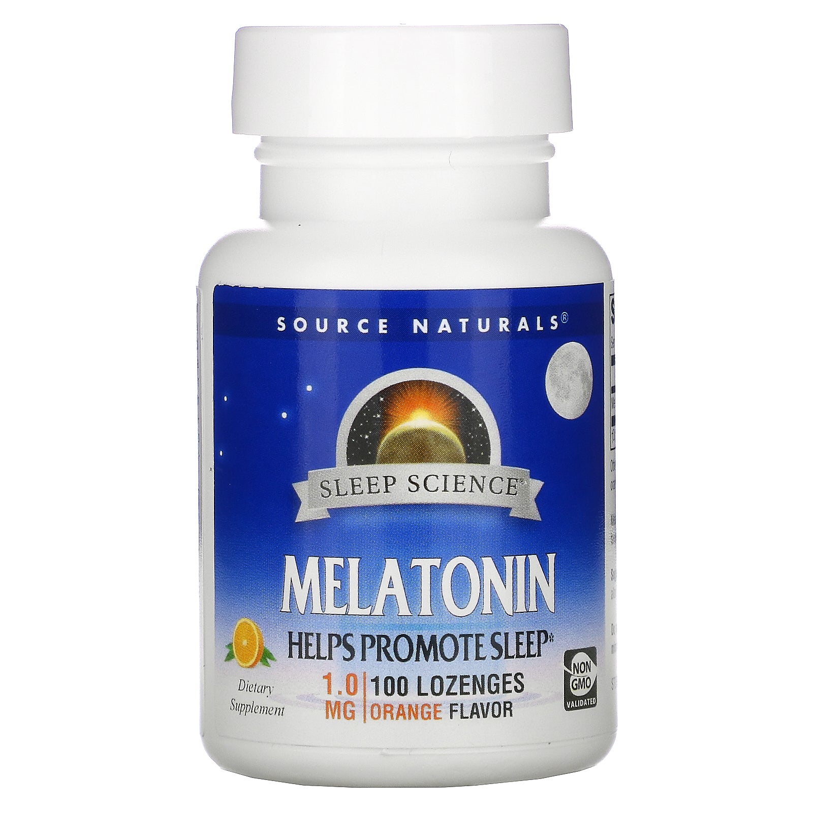 Source Naturals, Melatonin, Orange, 1.0 mg, 100 Lozenges