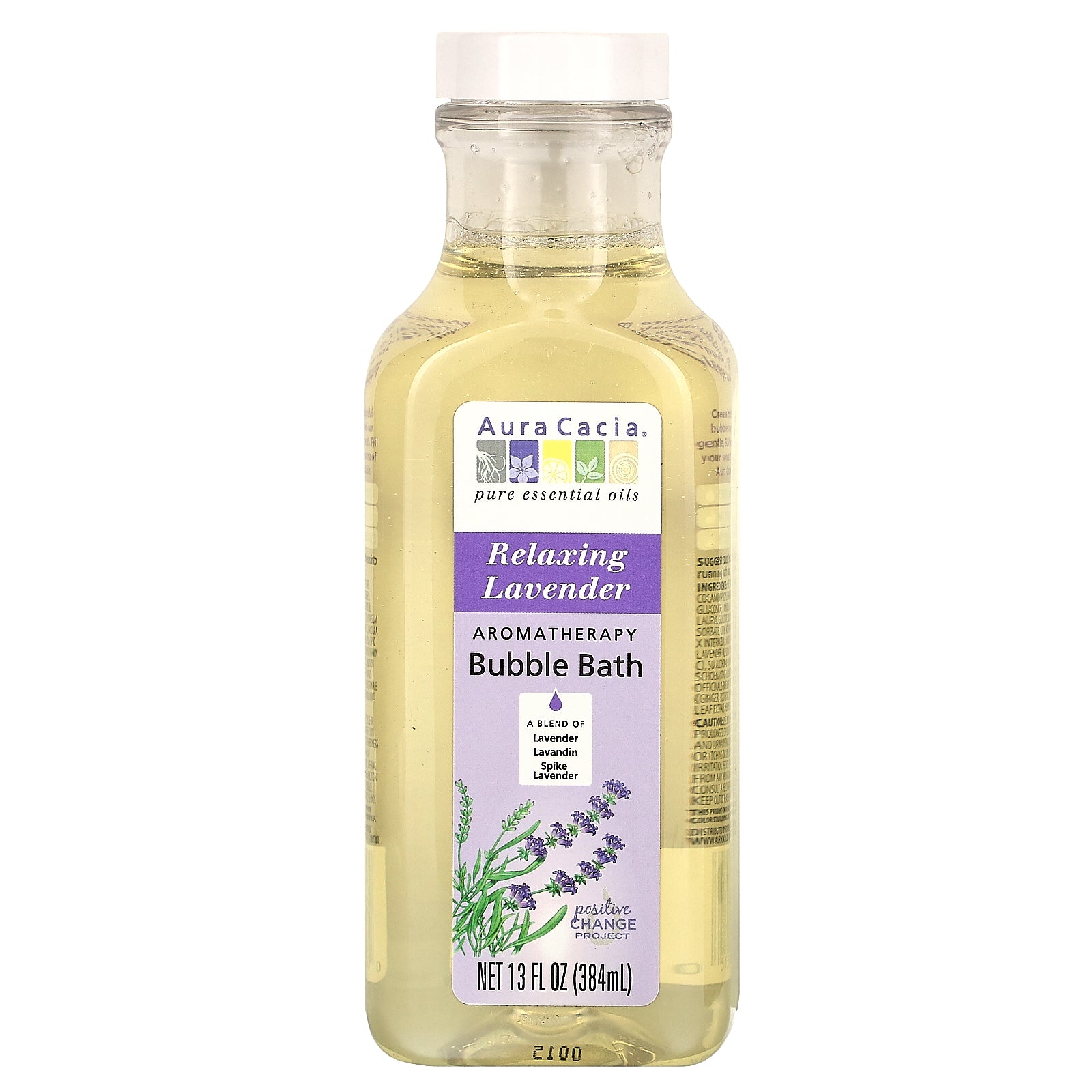 Aura Cacia, Aromatherapy Bubble Bath, Relaxing Lavender, 13 fl oz (384 ml)