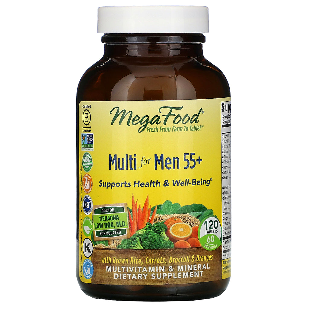 MegaFood, Multi for Men 55+, 120 Tablets