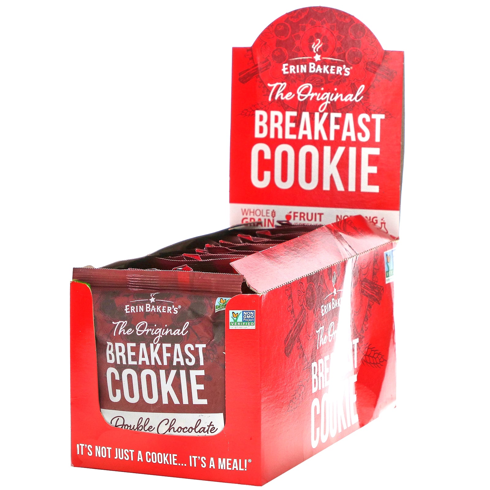 Erin Baker's, The Original Breakfast Cookie, Double Chocolate, 12 Cookies, 3 oz (85 g) Each