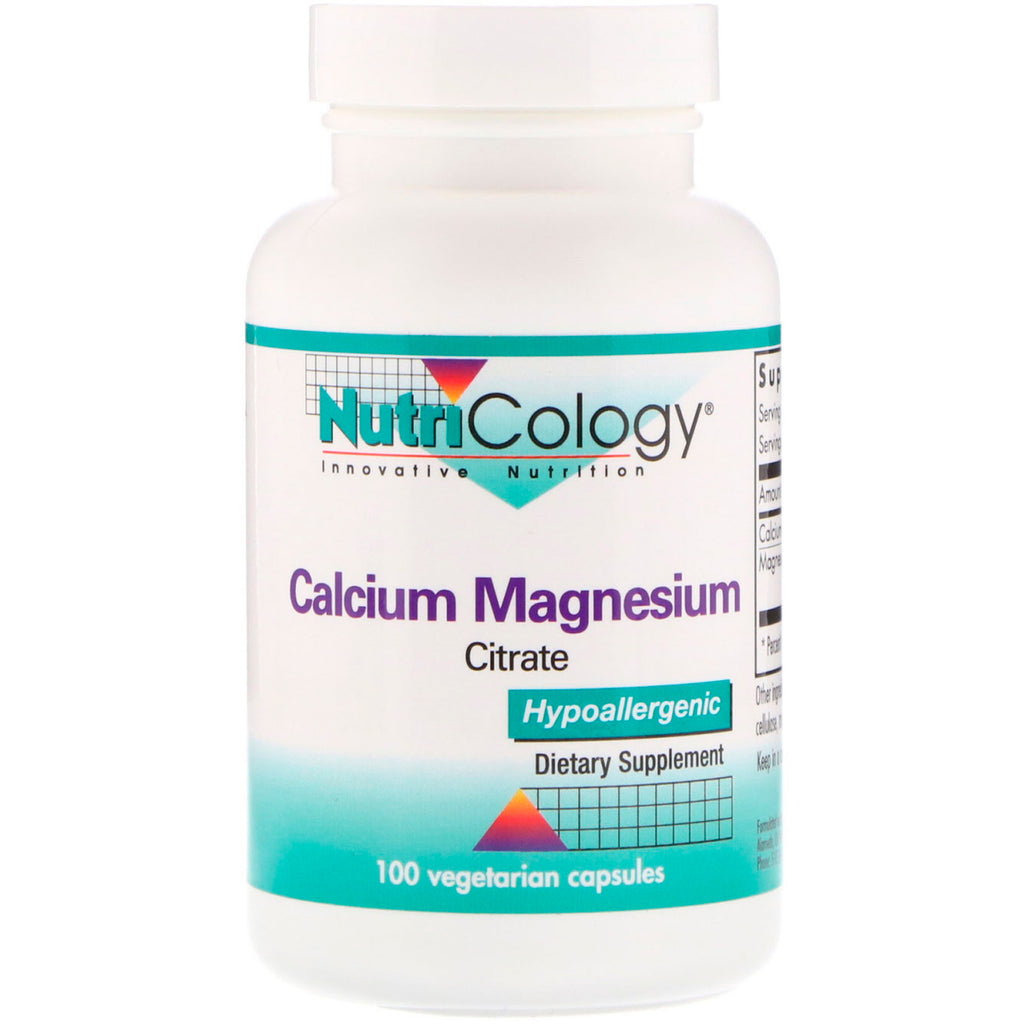 Nutricology, Calcium Magnesium, Citrate, 100 Vegetarian Capsules