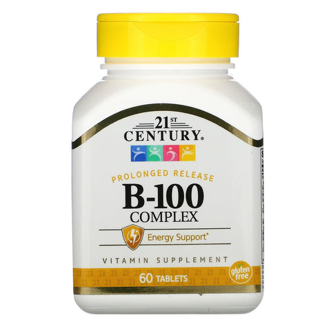 21st Century, B-100 Complex, Prolonged Release, 60 Tablets