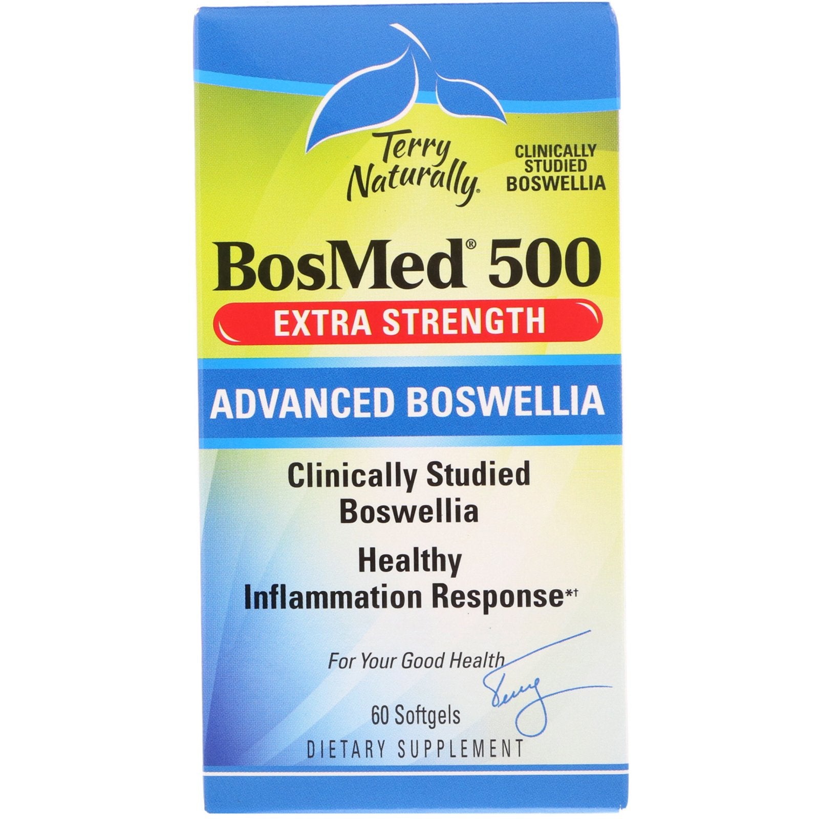 Terry Naturally, BosMed 500, Extra Strength, Advanced Boswellia, 500 mg, 60 Softgels