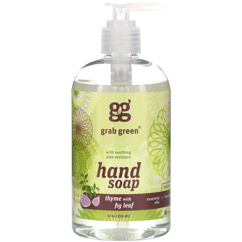 Grab Green, Hand Soap, Thyme with Fig Leaf, 12 oz (355 ml)