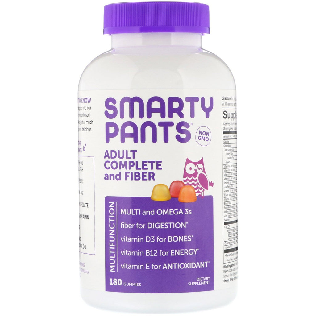 SmartyPants, Adult Complete and Fiber, 180 Gummies
