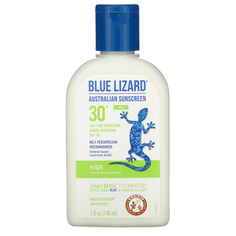 Blue Lizard Australian Sunscreen, Kids, Mineral-Based Sunscreen, SPF 30+, 5 fl oz (148 ml)