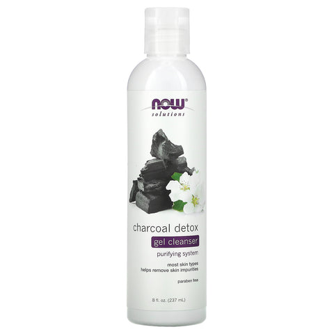 Now Foods, Solutions, Charcoal Detox Gel Cleanser, 8 fl oz (237 ml)