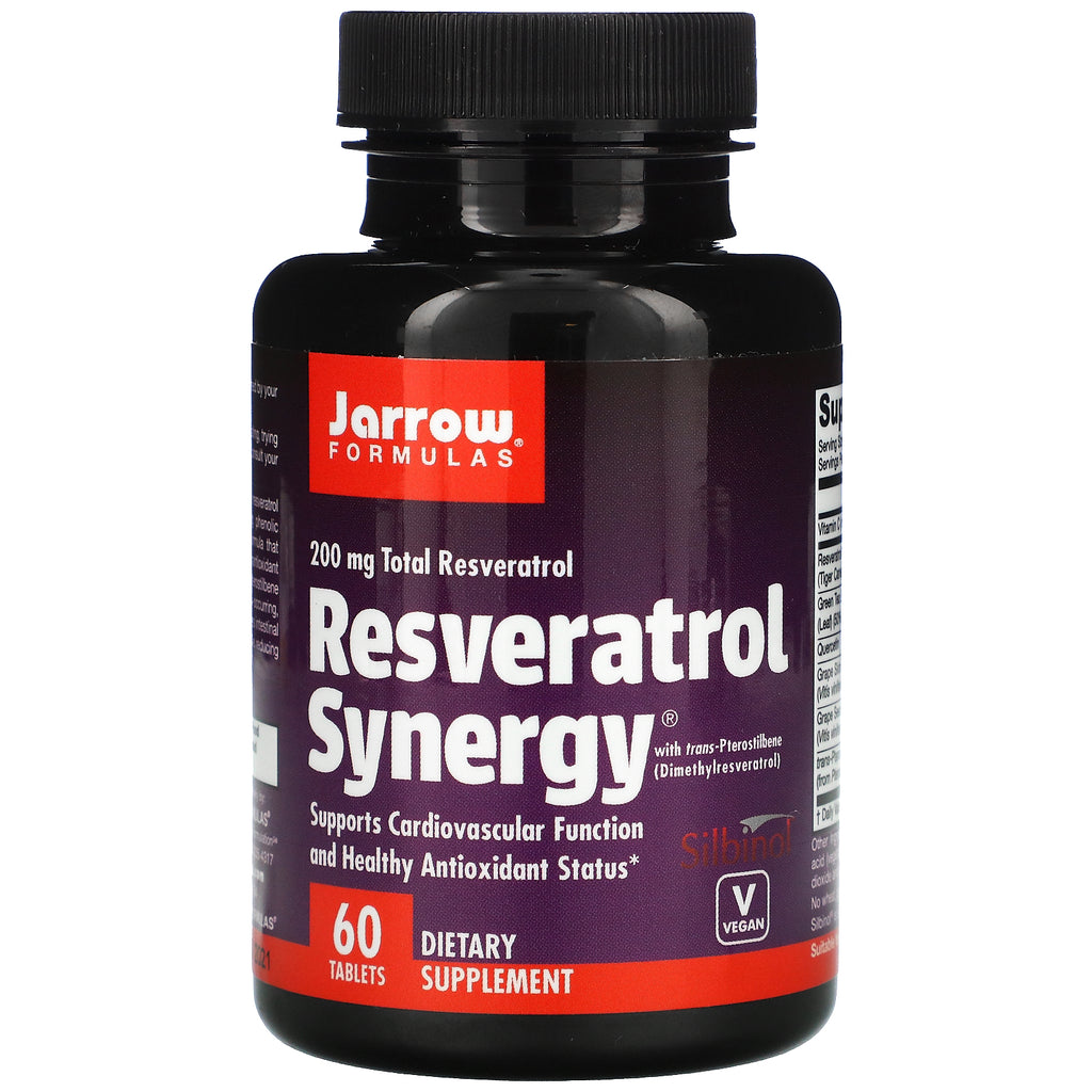 Jarrow Formulas, Resveratrol Synergy, 200 mg Total Resveratrol, 60 Tablets