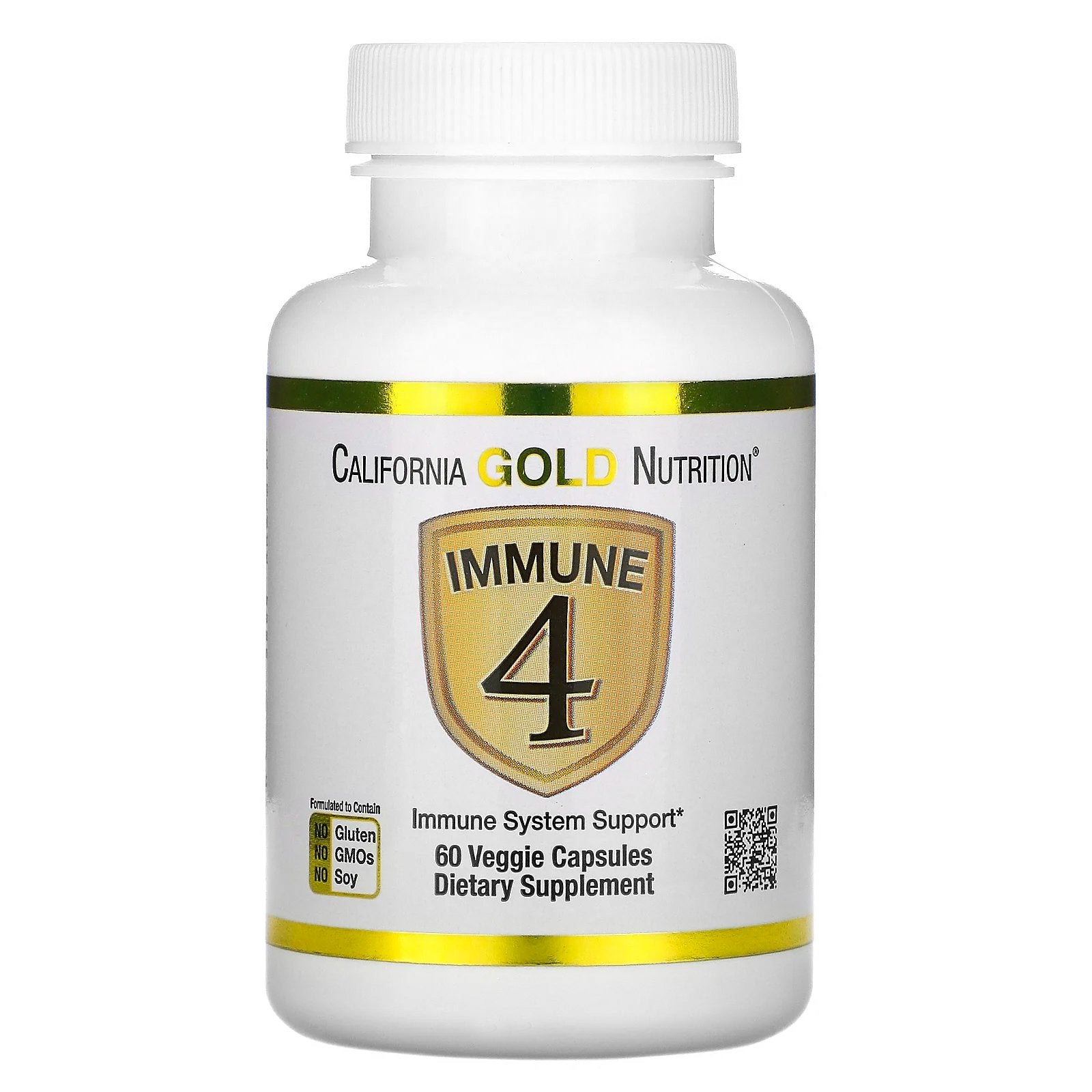 California Gold Nutrition, Immune 4, Immune System Support, 60 Veggie Capsules