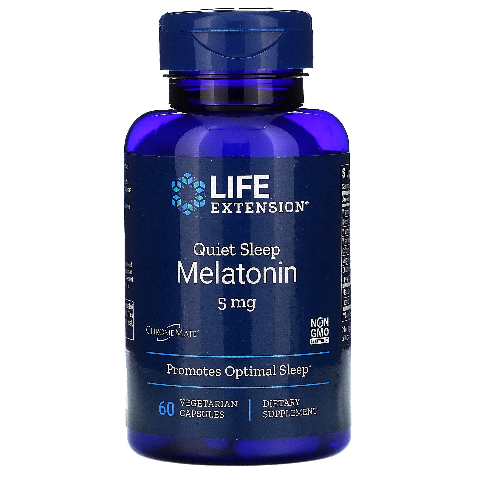 Life Extension, Quiet Sleep, Melatonin, 5 mg, 60 Vegetarian Capsules