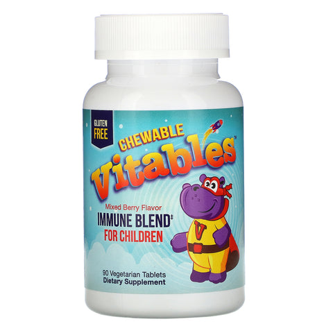 Vitables, Immune Blend Chewables for Children, Mixed Berry Flavor, 90 Vegetarian Tablets