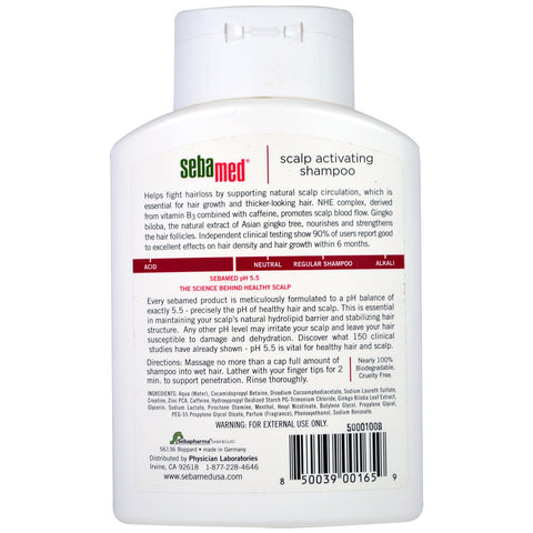 Sebamed USA, Scalp Activating Shampoo, for Thinning Hair, 6.8 fl oz (200 ml)