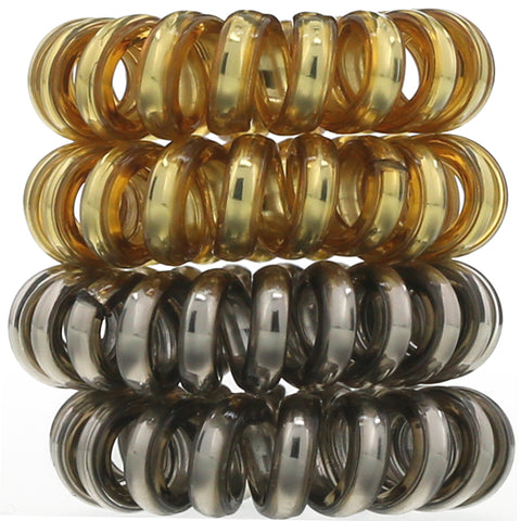 Kitsch, Hair Coils, Metallic, 4 Pieces